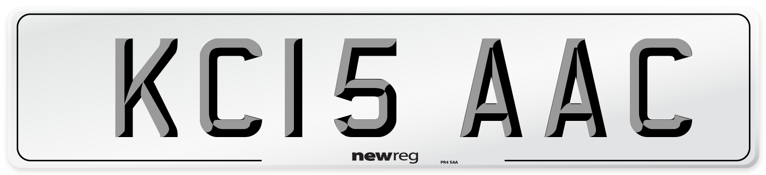 KC15 AAC Number Plate from New Reg